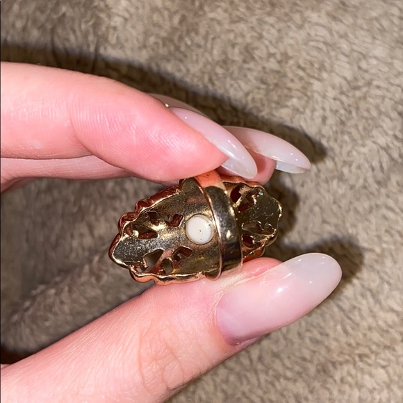 Rhinestone Knuckle Midi Rings - Gold Tone - Picture 7 of 8